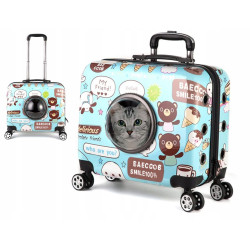 Transporter na kółkach dla kota / psa walizka I208
