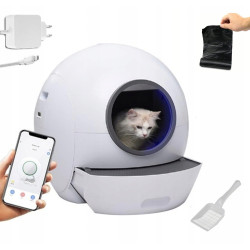 Kuweta dla kota samoczyszcząca SMART Wi-Fi 30 woreczków łopatka (F049)